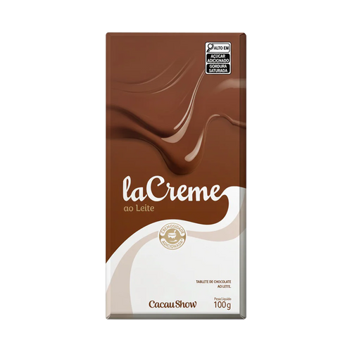 Tablete laCreme de Chocolate ao Leite 100g