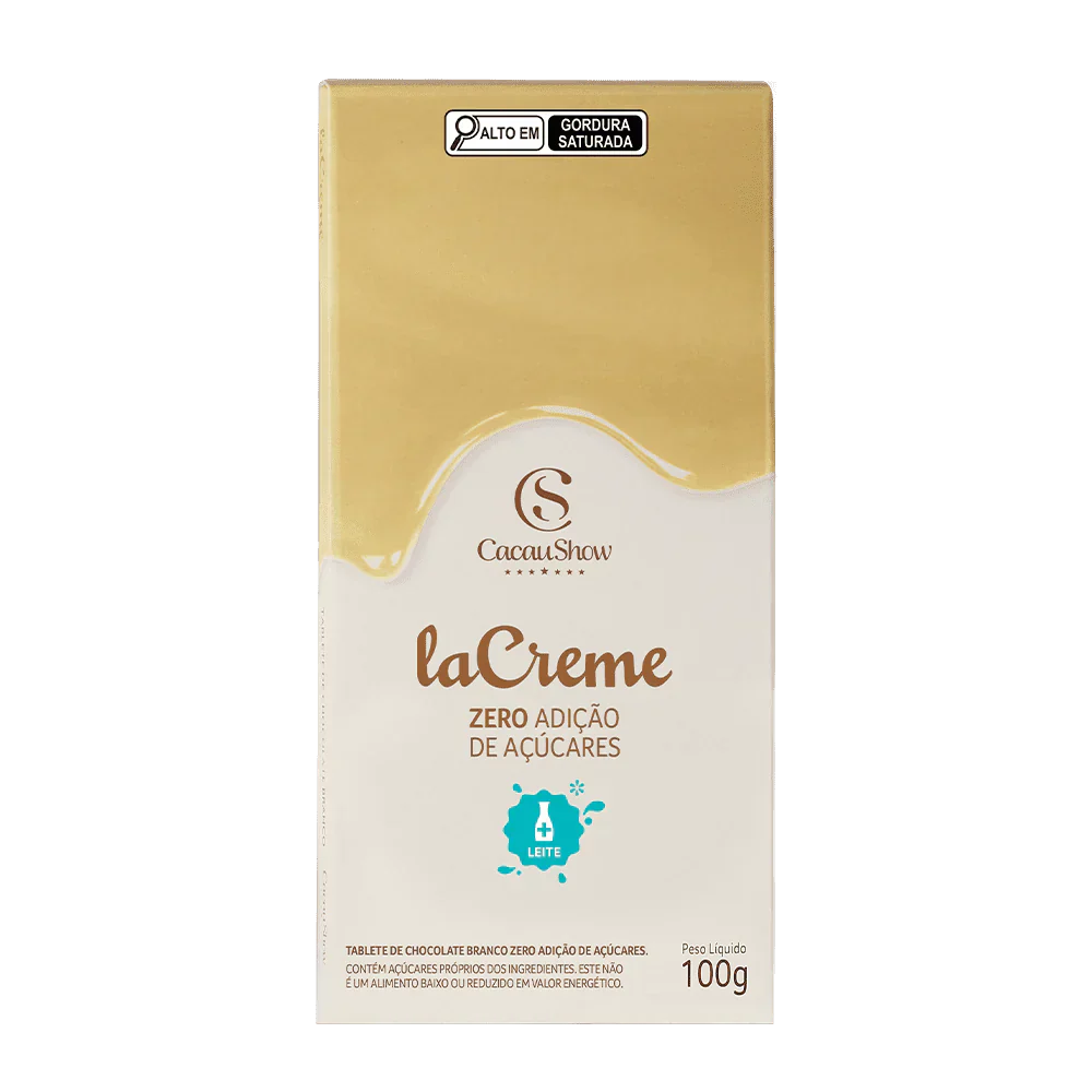 Tablete laCreme Branco Zero Adição de Açúcar 100g