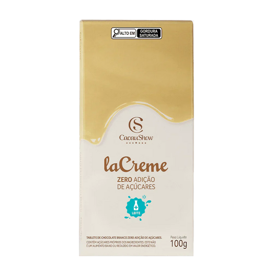 Tablete laCreme Branco Zero Adição de Açúcar 100g
