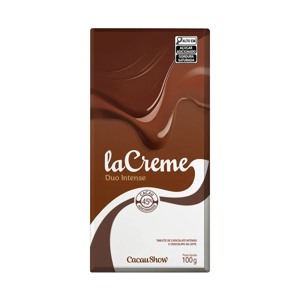 Tablete laCreme de Chocolate ao Leite e Intenso 100g