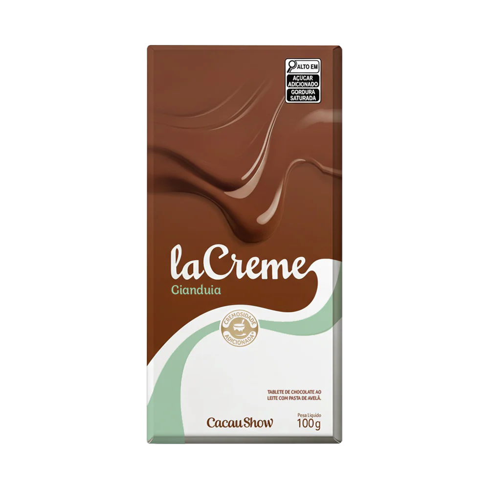 Tablete laCreme de Chocolate ao Leite e Avelã 100g