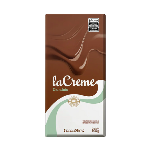 Tablete laCreme de Chocolate ao Leite e Avelã 100g